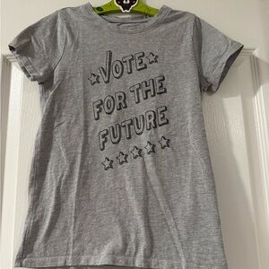 Cat & Jack Gray T-Shirt with Vote Slogan
